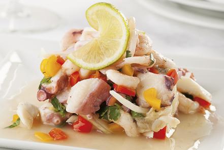 Coconut and Lavender Rock Shrimp Ceviche