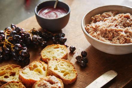 Duck Rillettes with Grape and Mustard Seed Chutney